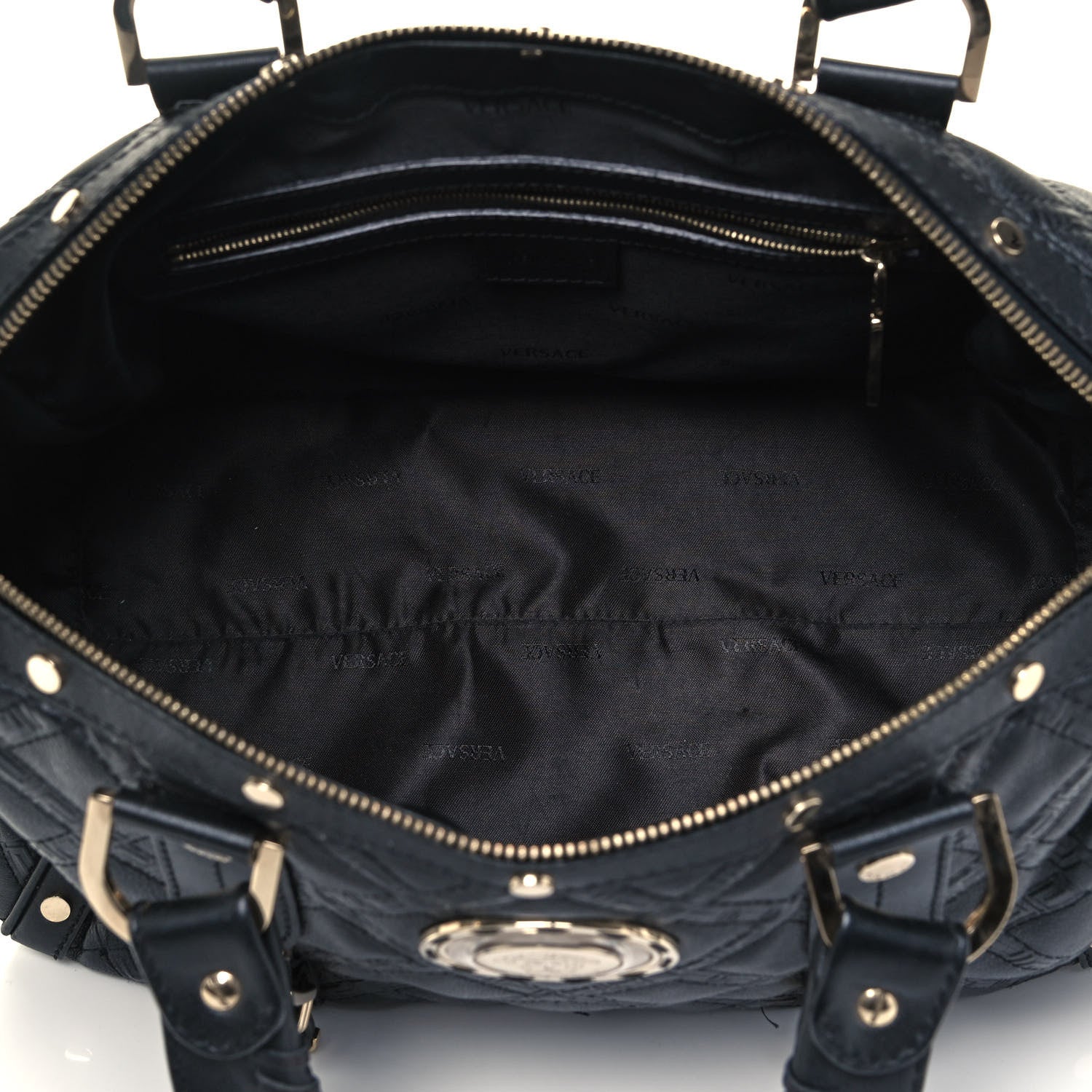 Versace Nappa Quilted Icon Bowler Black 6 of 7
