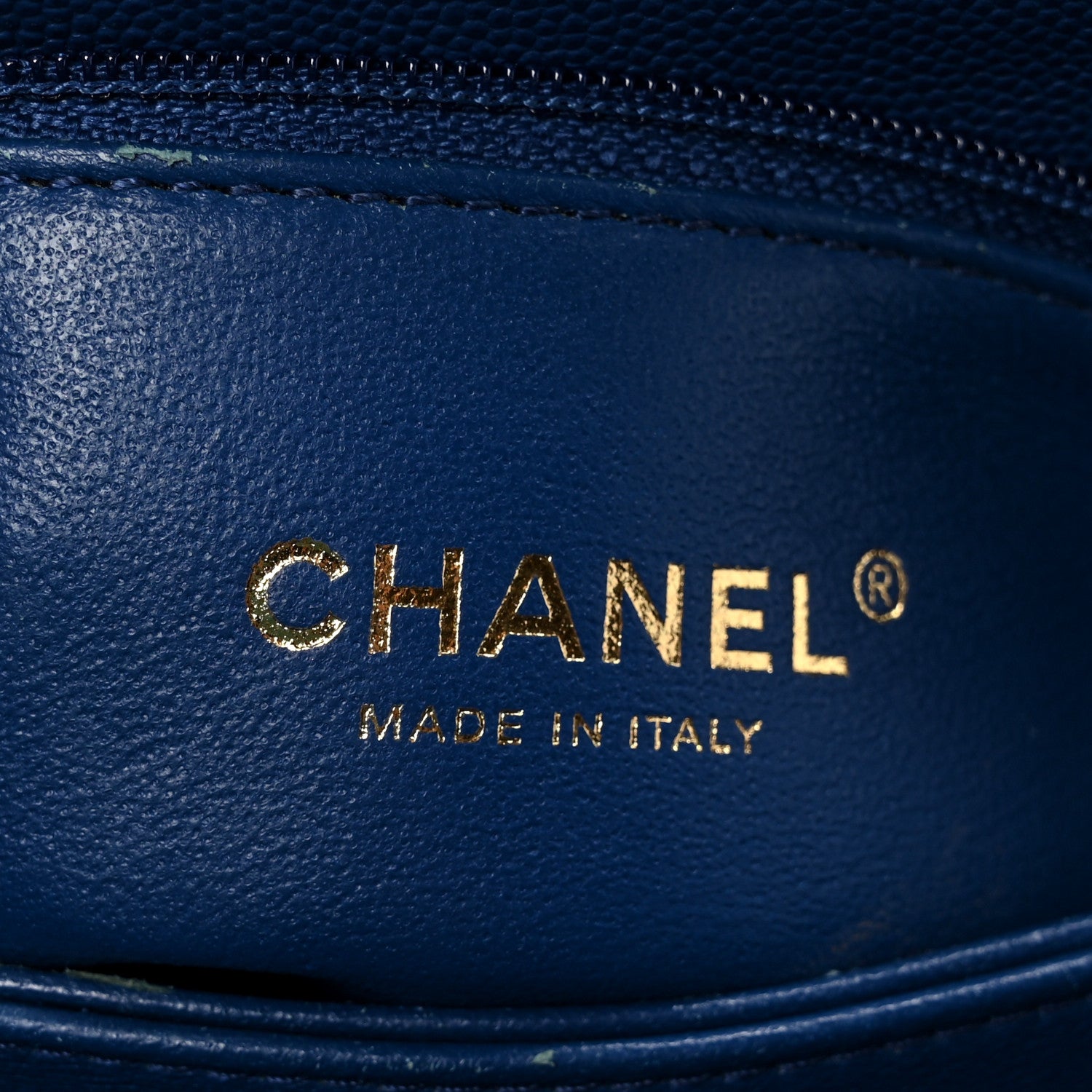 Chanel Caviar Elaphe Quilted Mini Coco Handle Flap Blue 7 of 11