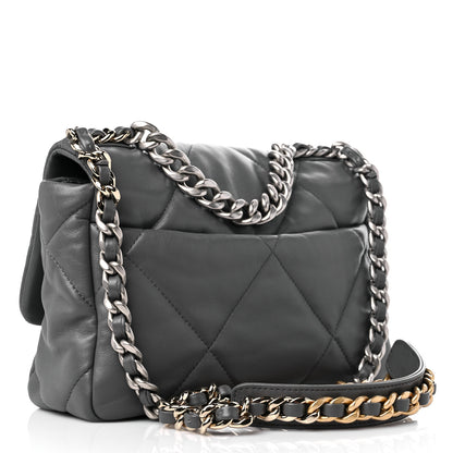 Chanel Lambskin Quilted Medium Chanel 19 Flap Dark Grey 3 of 12