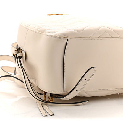 Gucci Calfskin Matelasse GG Marmont Dome Backpack White 9 of 14