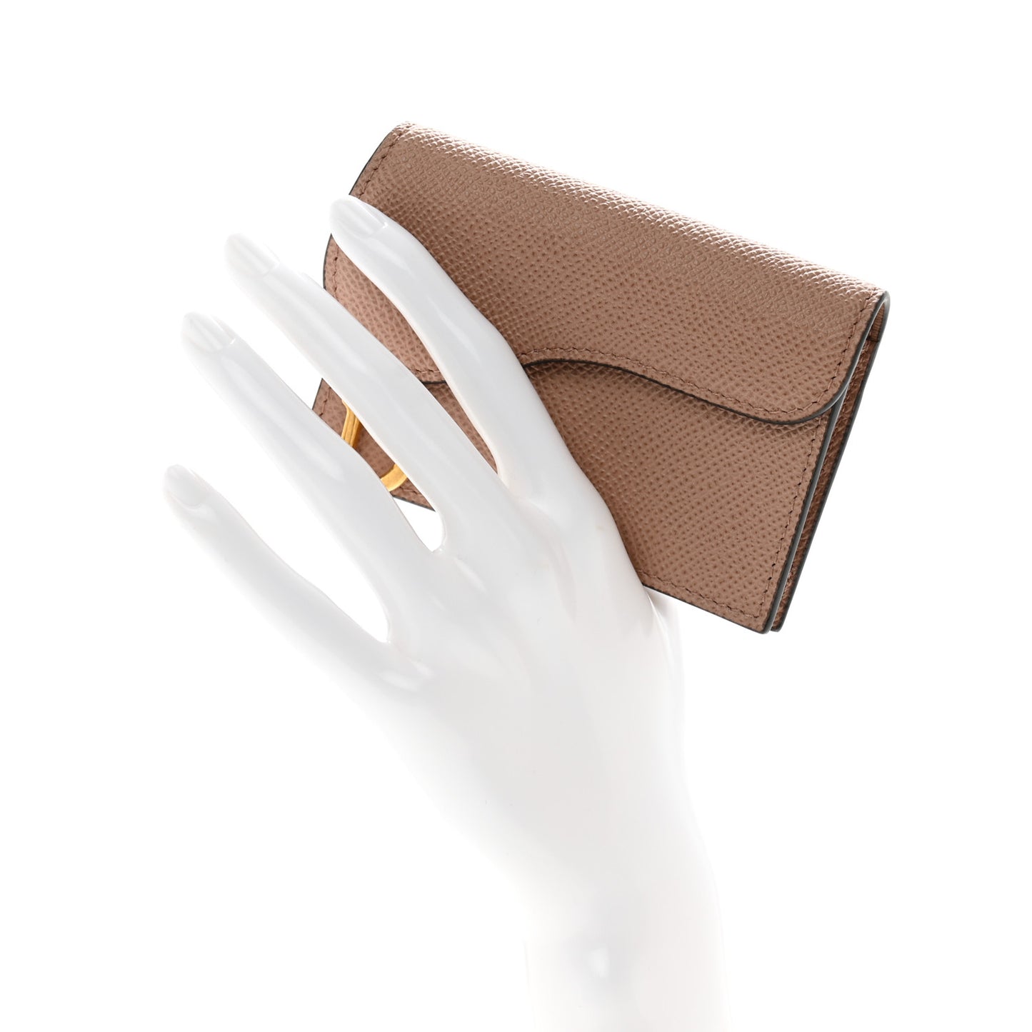 Grained Calfskin Saddle Card Holder Fard