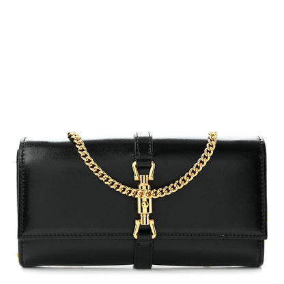 Gucci Calfskin Jackie 1961 Chain Wallet Black Black 1 of 11