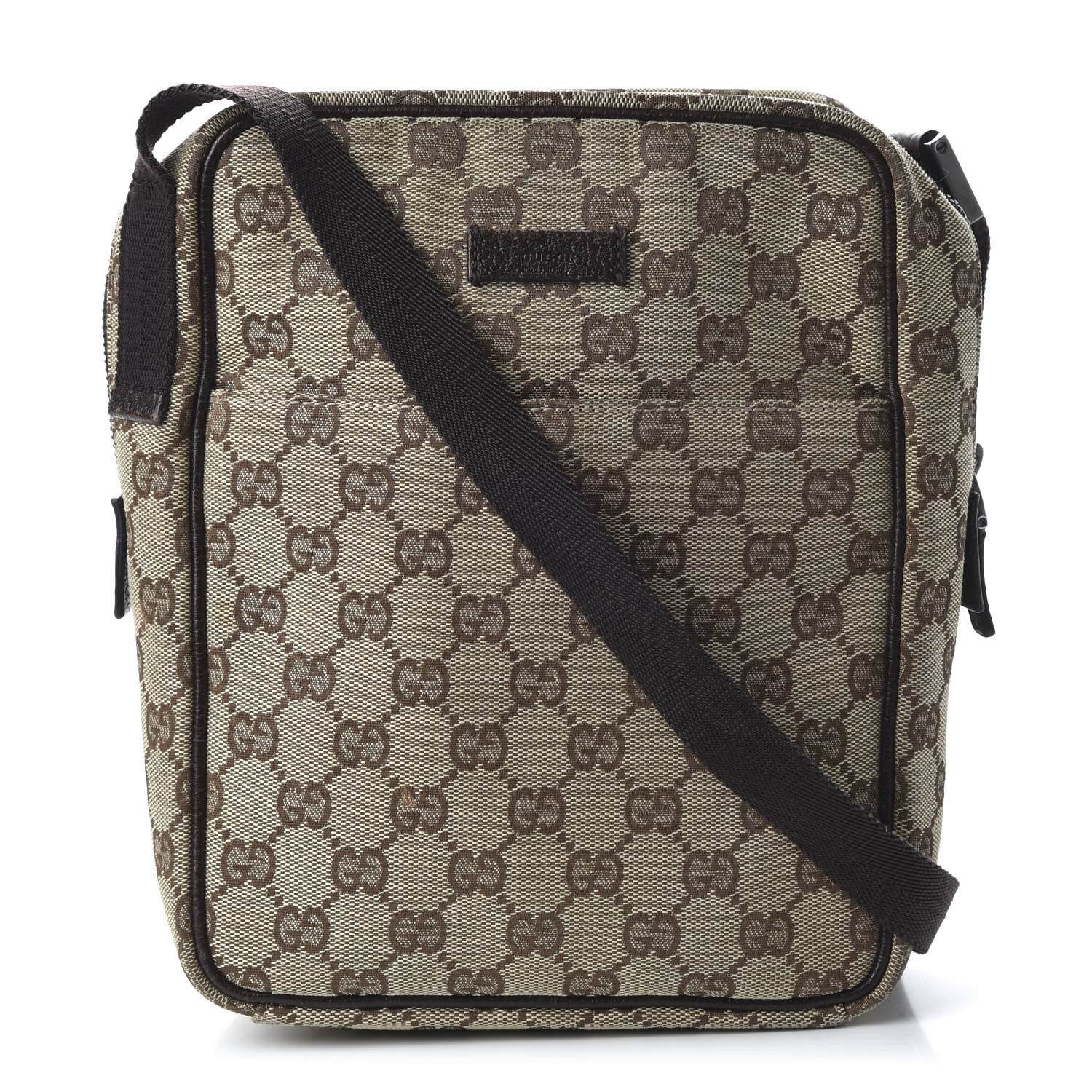 Gucci Monogram Messenger Bag Brown 1 of 10