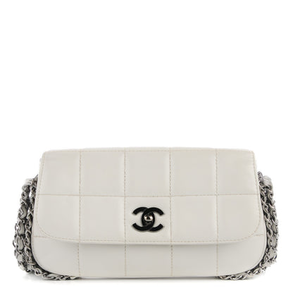 Chanel Lambskin Chocolate Bar 5 Chain Flap White 1 of 8