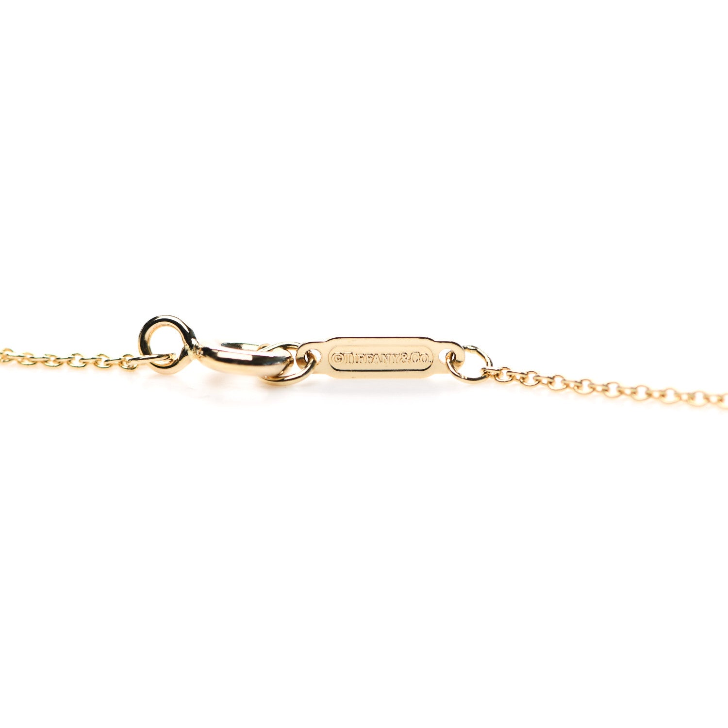 Tiffany 18K Yellow Gold Diamond Small Cross Pendant Necklace 5 of 7