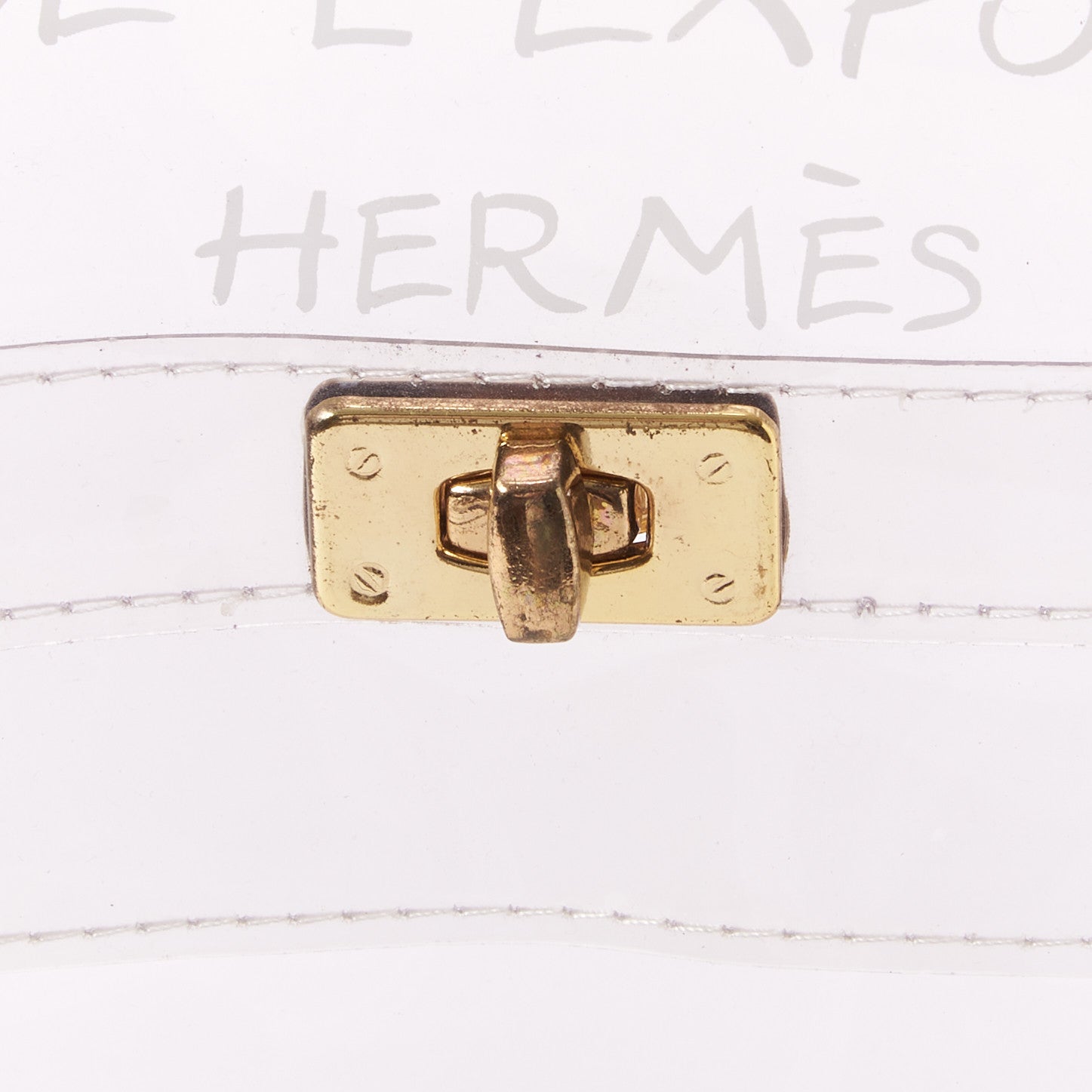 Hermes Vinyl Souvenir De L'Exposition Kelly Transparent 8 of 9