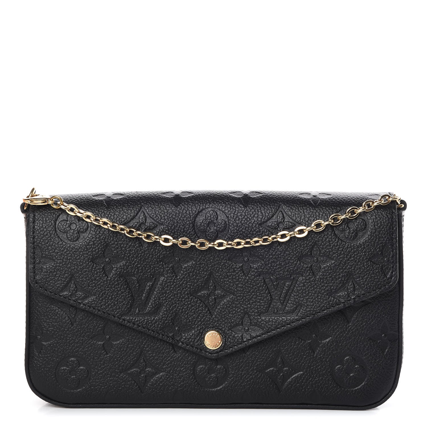 Louis Vuitton Empreinte Pochette Felicie Chain Wallet Black 1 of 10