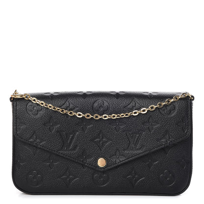 Louis Vuitton Empreinte Pochette Felicie Chain Wallet Black 1 of 10