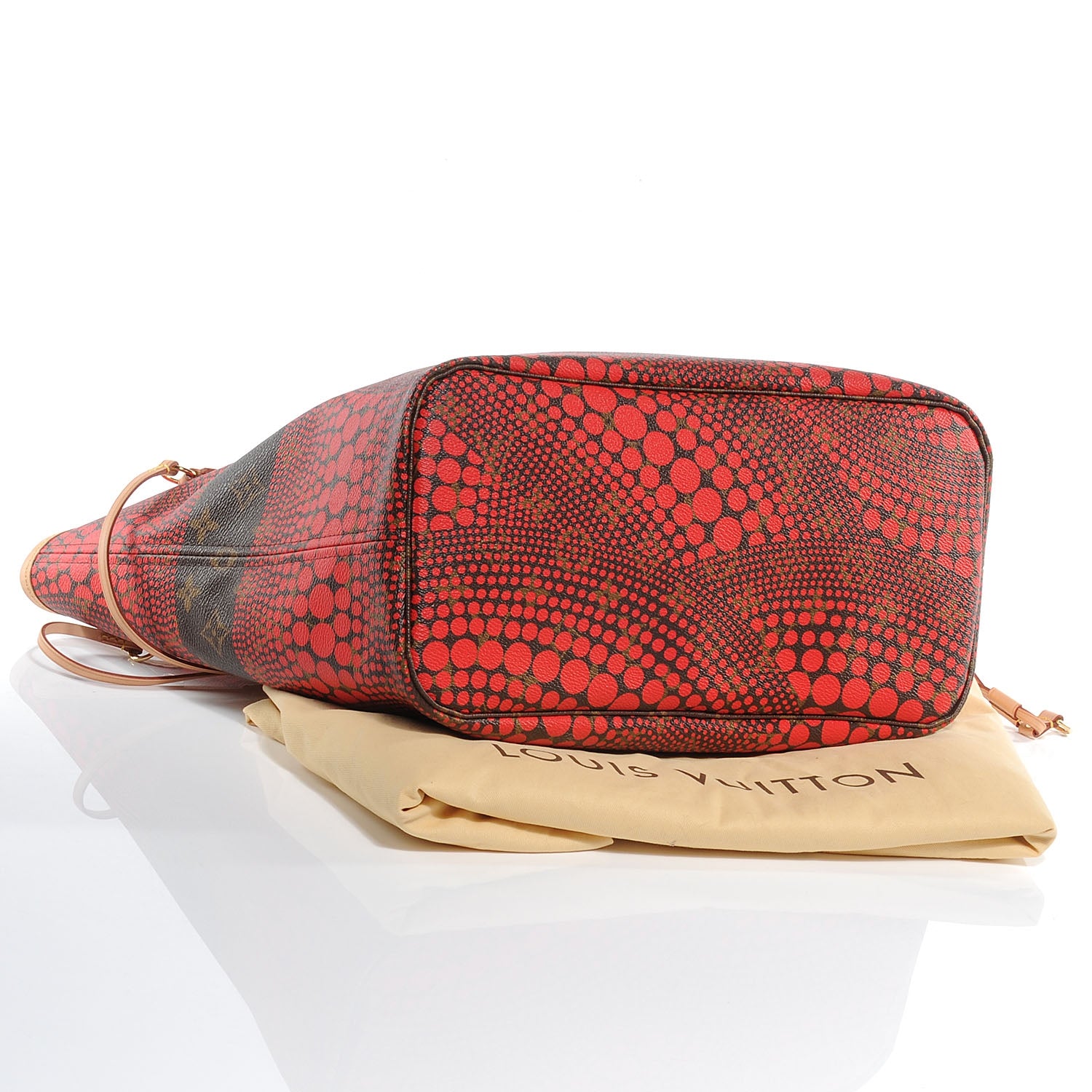 Louis Vuitton Monogram Kusama Waves Neverfull MM Red 4 of 7
