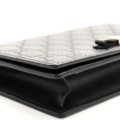 Gucci Guccissima Signature Bowy Chain Wallet Black 8 of 9