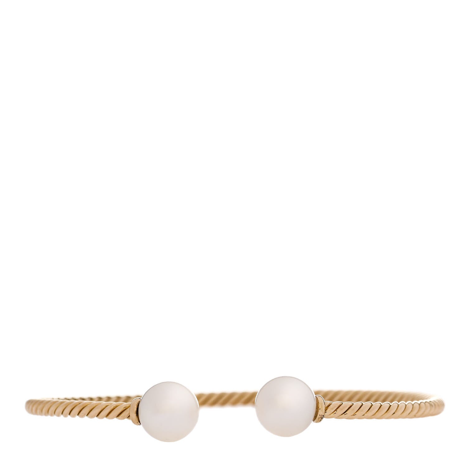 David Yurman 18K Yellow Gold Pearl 8.5mm Solari Bracelet 1 of 5