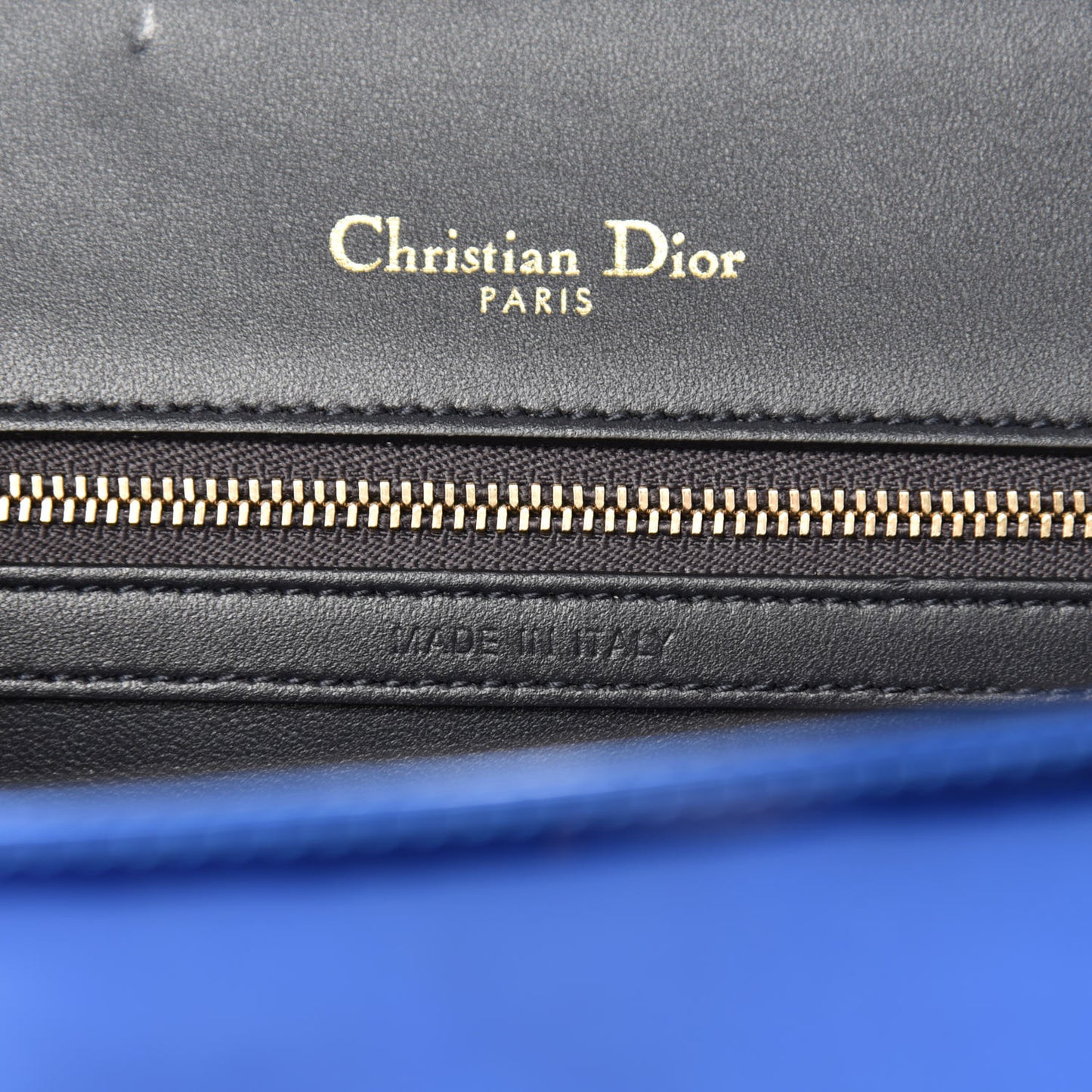 Metallic Patent Micro-Cannage Medium Diorama Flap Bag Blue