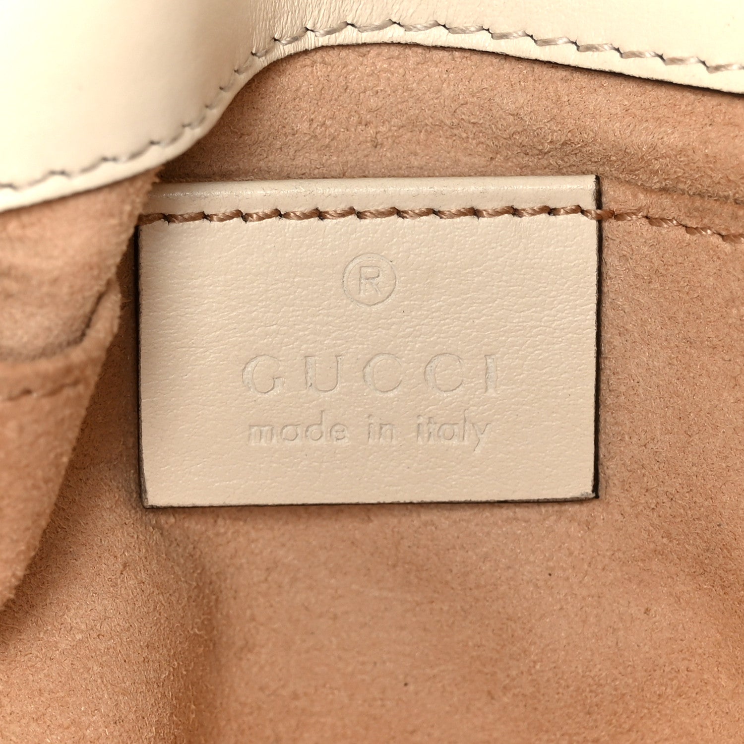 Gucci Calfskin Matelasse Mini GG Marmont Shoulder Bag White 6 of 12