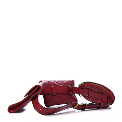 Gucci Azalea Calfskin Matelasse GG Marmont Multi Belt Bag 85 34 Romantic Cerise 2 of 6