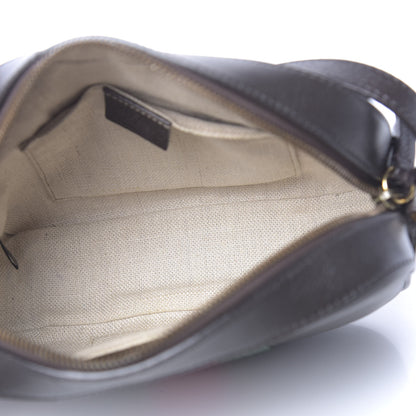 Gucci Textured Calfskin Web Small Webby Bee Shoulder Bag Brown Coffee 5 of 10