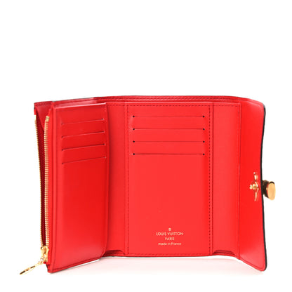 Louis Vuitton Monogram Flower Lock Compact Wallet Coquelicot 5 of 9