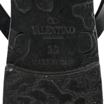 Valentino Garavani PVC Jelly Rockstud Bow Thong Sandals 39 Black 7 of 9