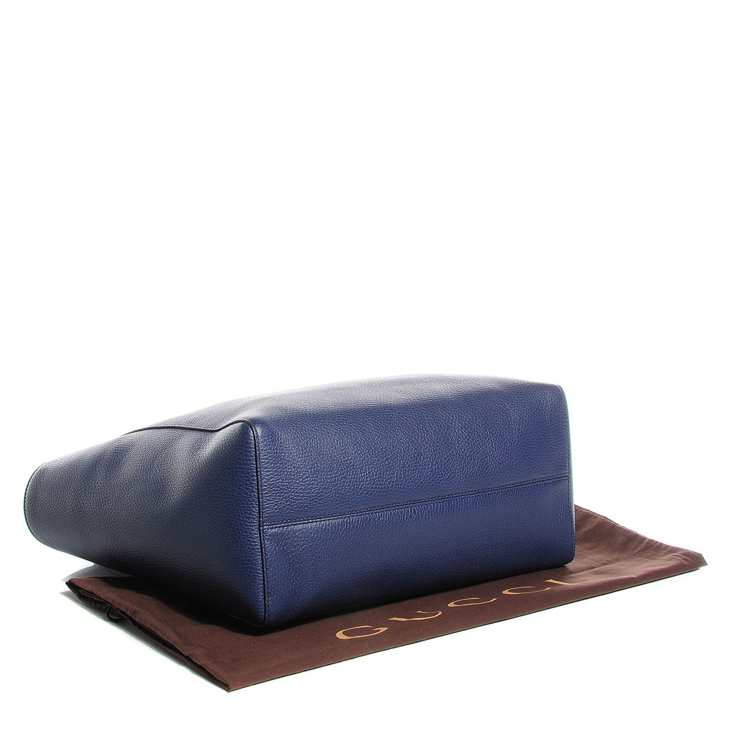 Dollar Calfskin Medium Swing Tote Marine Deep Cobalt