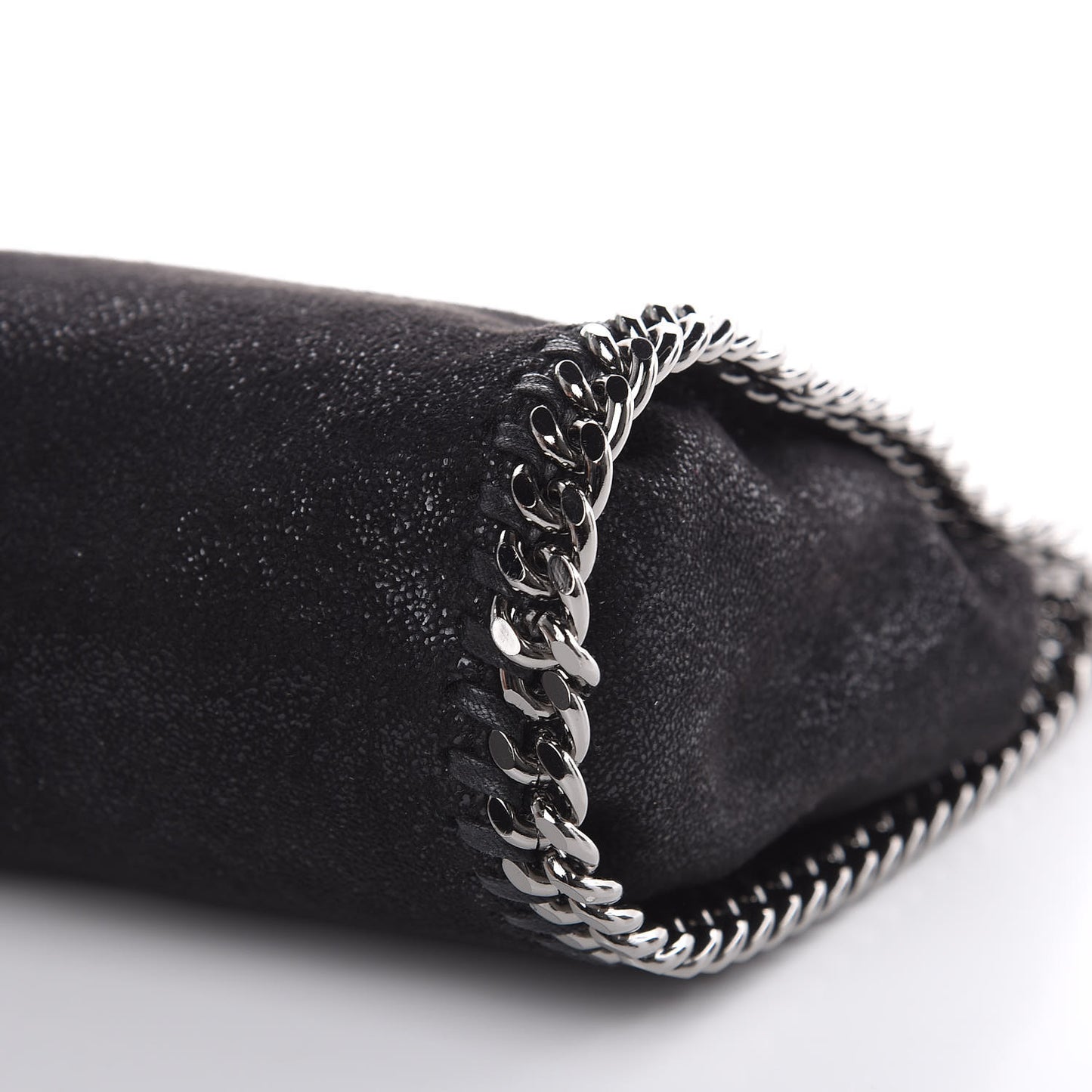Shaggy Deer Mini Falabella Fold Over Tote Black