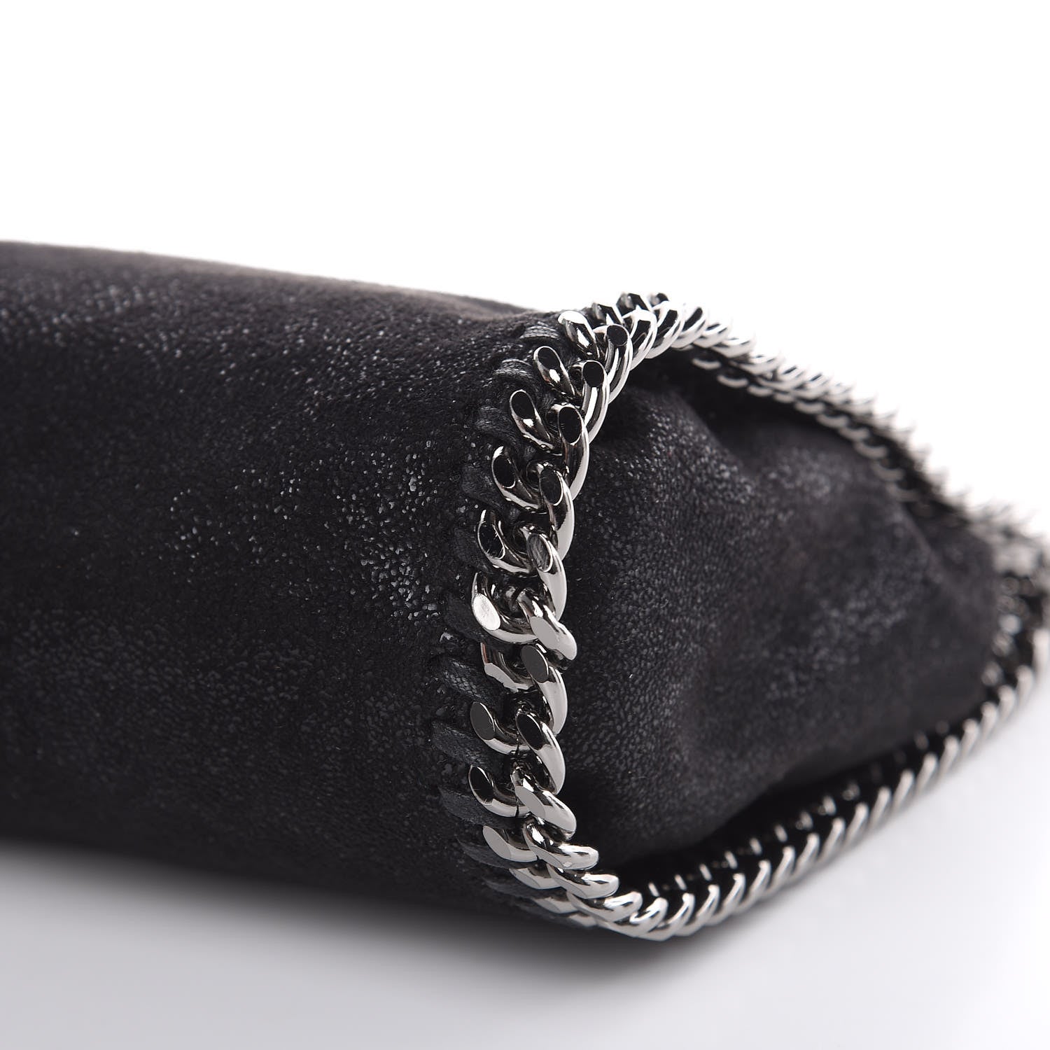 Stella McCartney Shaggy Deer Mini Falabella Fold Over Tote Black 9 of 9