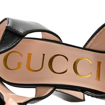 Gucci Nappa Charlotte Horsebit 40/135mm Platform Sandals 36.5 Black 8 of 12