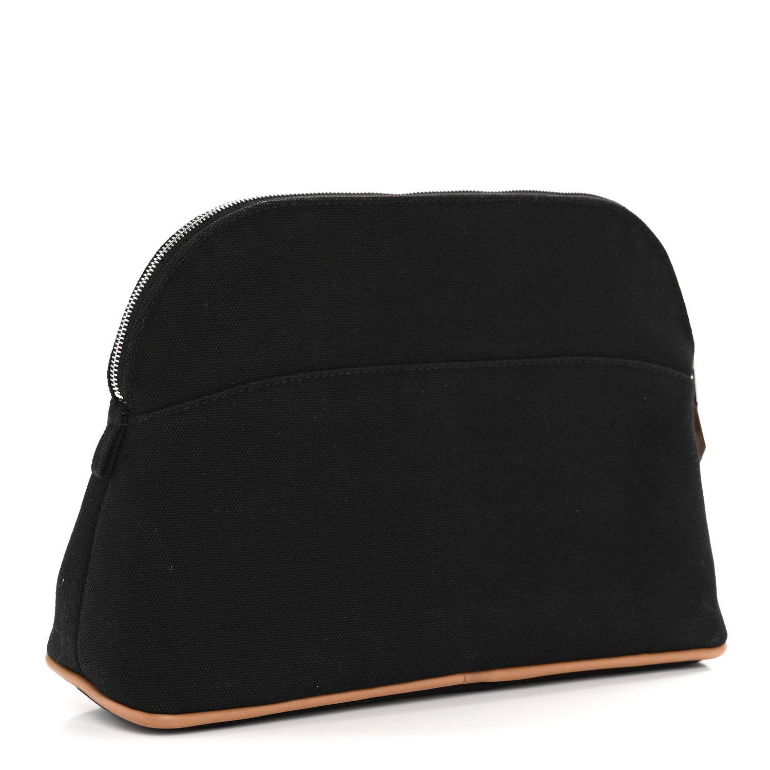 Hermes Cotton Canvas Bolide Travel Cosmetic Pouch MM Black 3 of 6