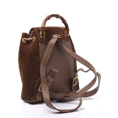Gucci Suede Bamboo Backpack Brown 2 of 10