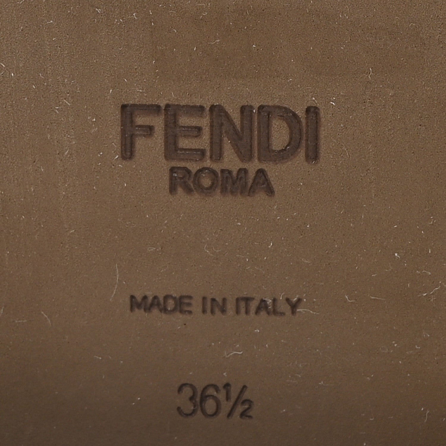 Fendi Vitello Stretch Fabric FF Rockoko Biker Boots 36.5 Maya Chocolate 7 of 9