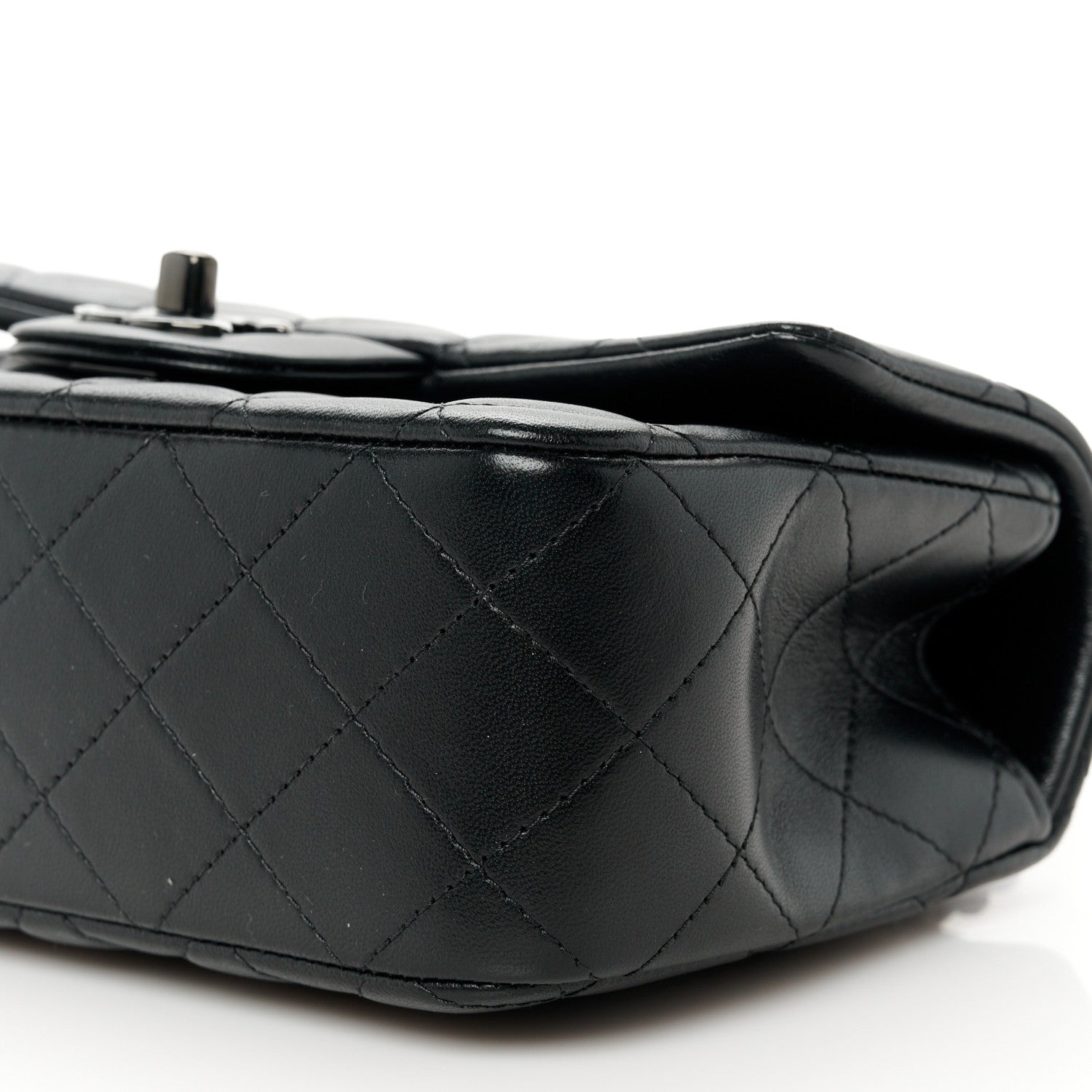 Chanel Lambskin Quilted Mini Top Handle Rectangular Flap So Black 11 of 11