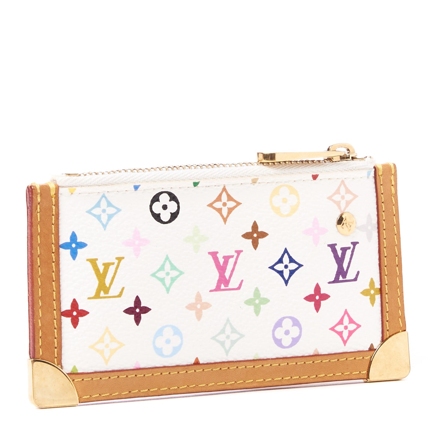 Monogram Multicolor Key Pouch White