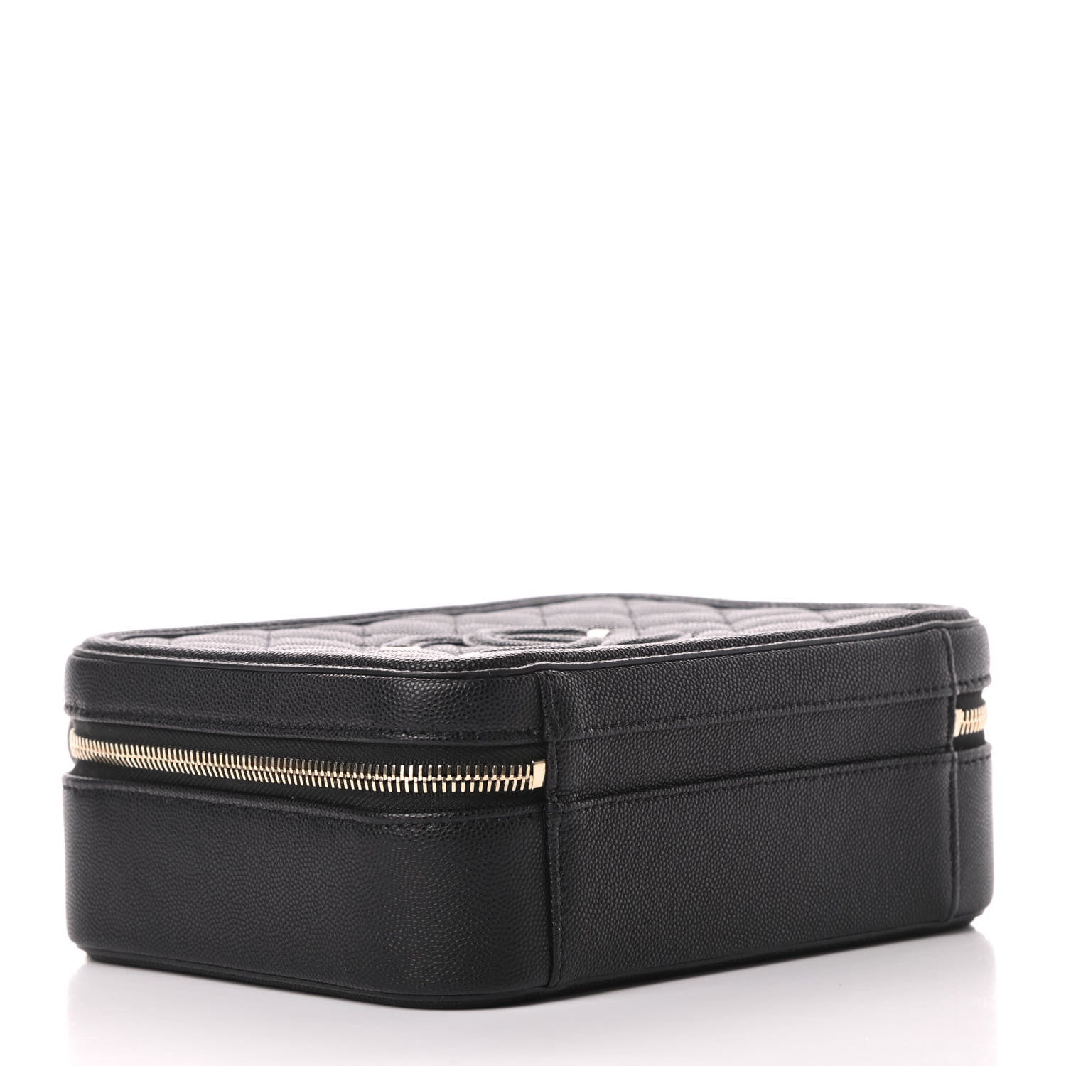 Chanel Caviar Quilted Medium CC Filigree Vanity Case Black 4 of 11