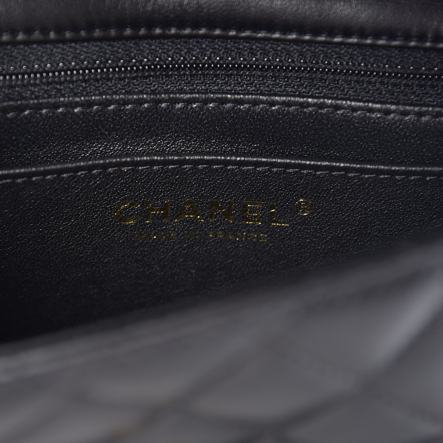 Lambskin Quilted Mini Square Flap Black