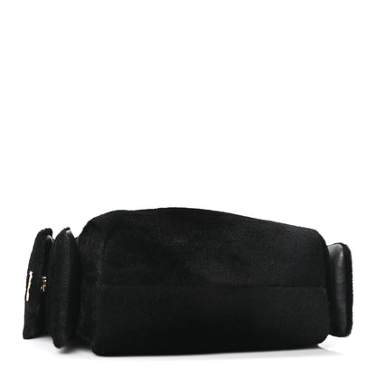 Chanel Pony Hair Mini Chanel 25 Handbag Black 4 of 11
