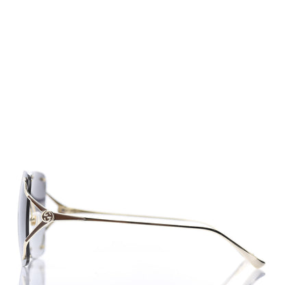 Gucci Oversized Sunglasses GG0646S Gold Black 3 of 7