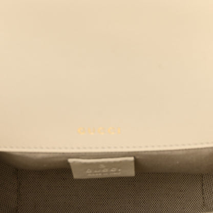 Gucci Azalea Calfskin Web Mini Horsebit 1955 Shoulder Bag Mystic White 6 of 11
