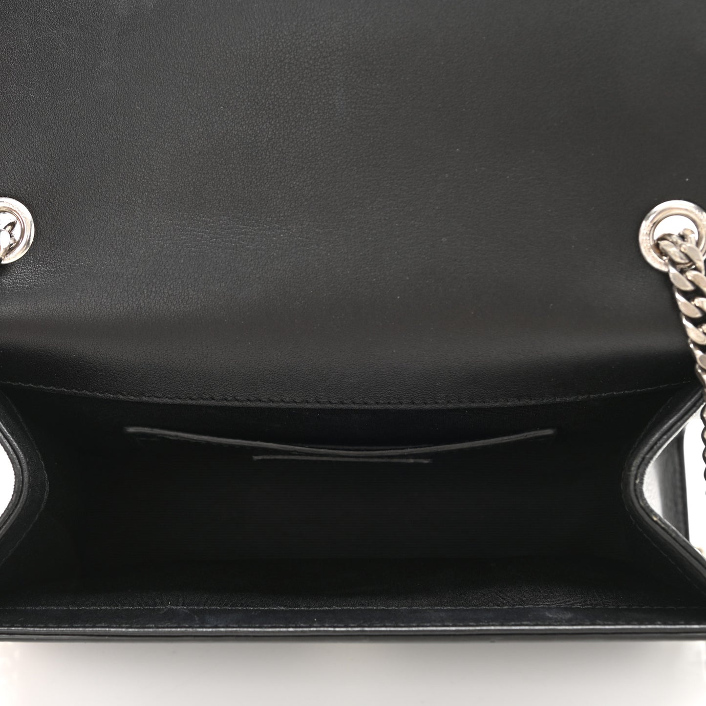 Calfskin Fringe Small Monogram Satchel Black
