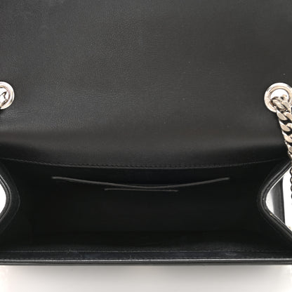 Saint Laurent Calfskin Fringe Small Monogram Satchel Black 5 of 9