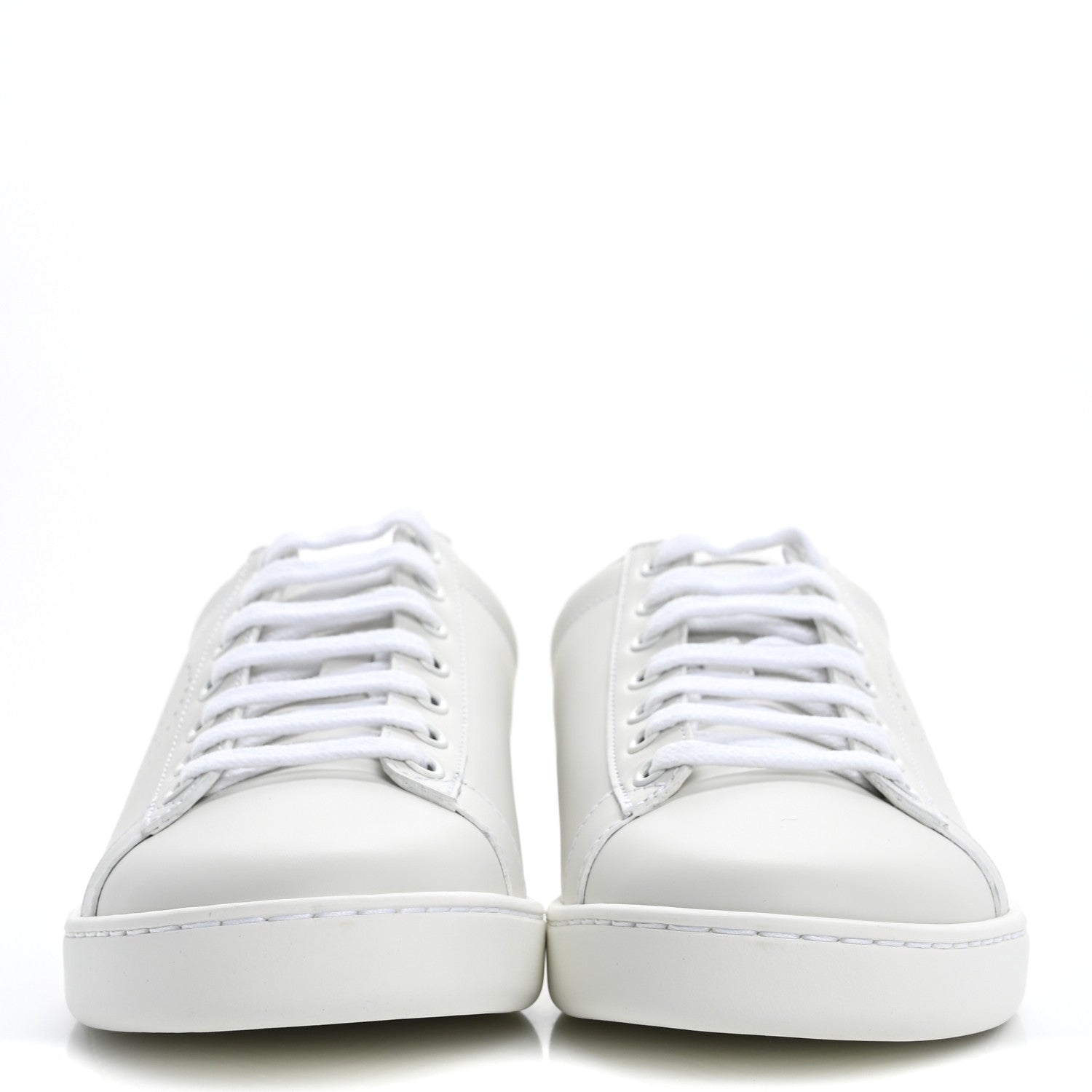 Gucci Calfskin Interlocking G Perforated Womens Ace Sneakers 37.5 White Grey Sky 3 of 10