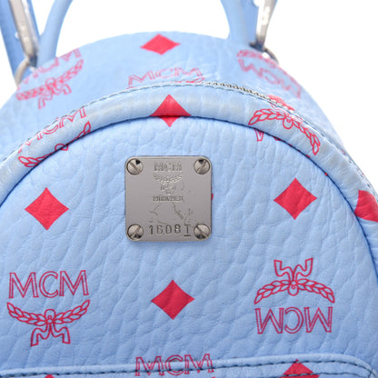 MCM Visetos X-Mini Stark Bebe Boo Backpack Blue Bell 9 of 10
