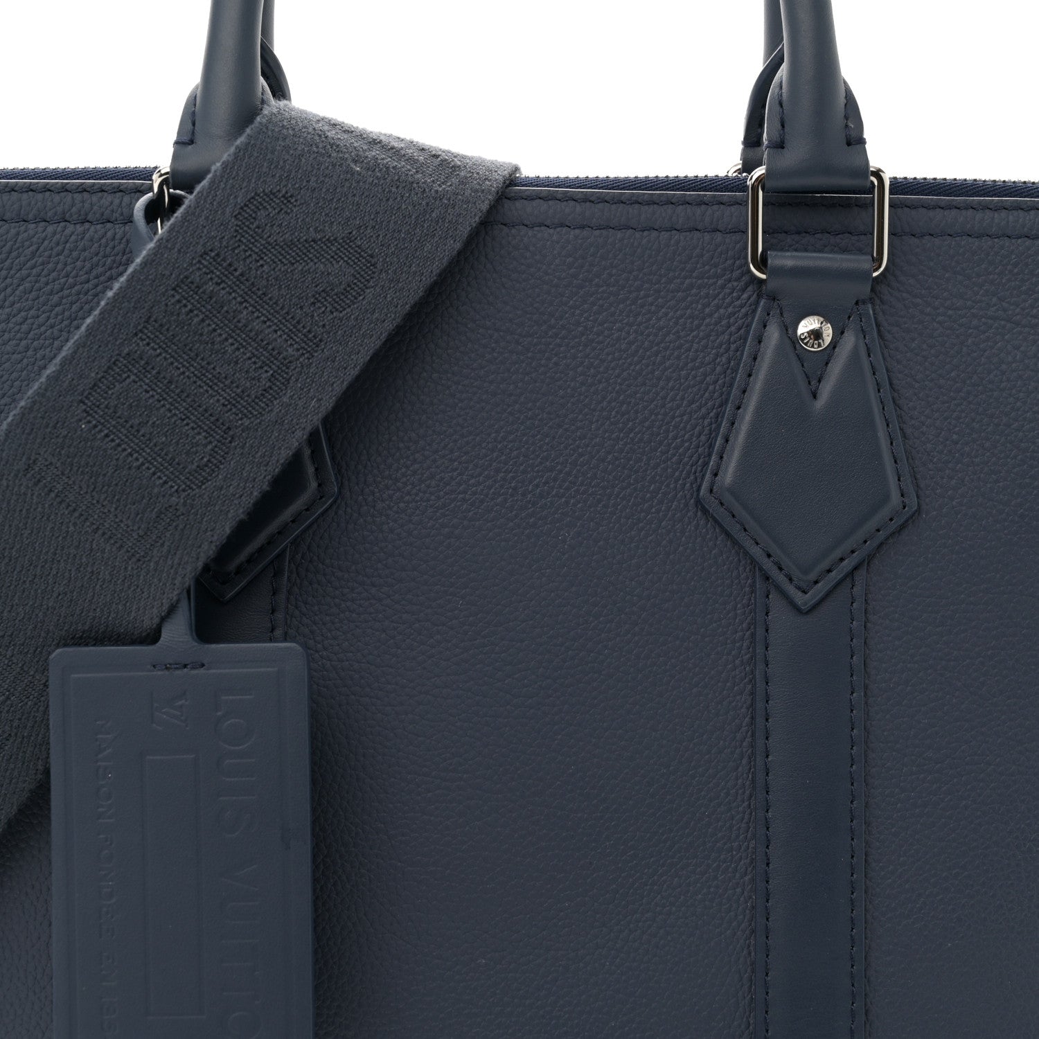 Louis Vuitton Calfskin Aerogram Takeoff Briefcase Marine 7 of 10