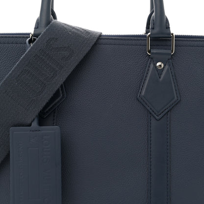 Louis Vuitton Calfskin Aerogram Takeoff Briefcase Marine 7 of 10