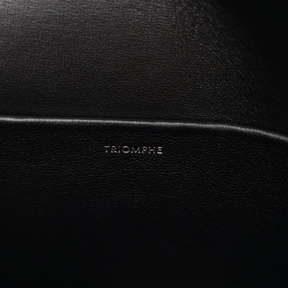 Celine Shiny Calfskin Triomphe Shoulder Bag Black 7 of 10