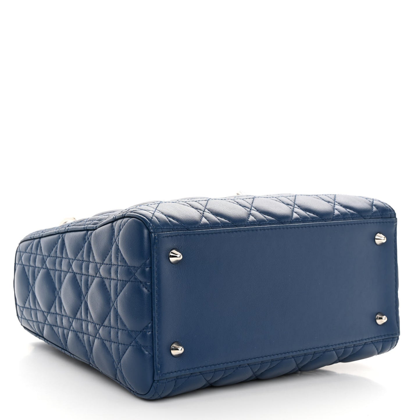 Lambskin Cannage Medium Lady Dior Blue