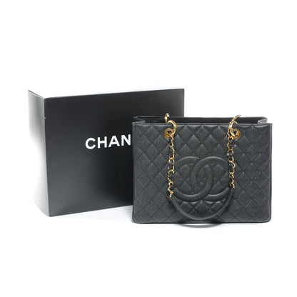 Chanel Caviar Grand Shopping Tote GST Black 3 of 8
