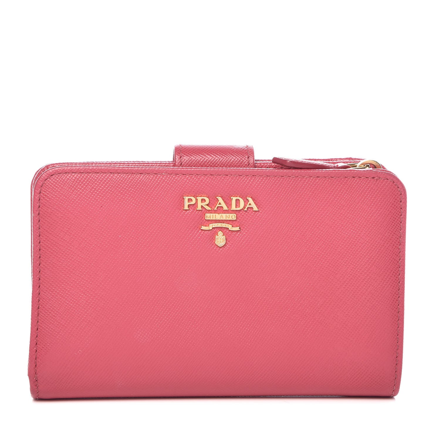 Saffiano Metal Compact Wallet Peonia