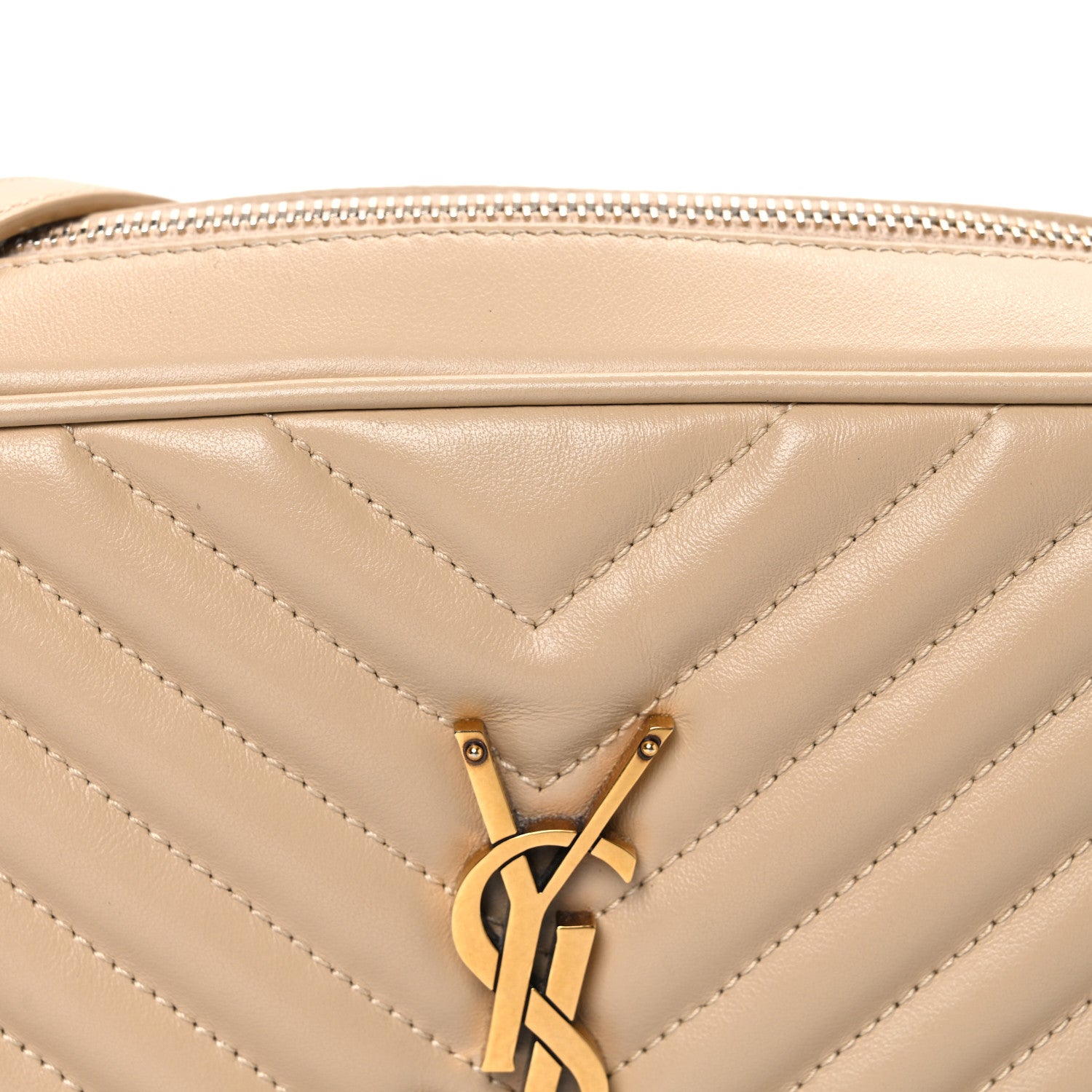 Saint Laurent Calfskin Matelasse Monogram Lou Camera Bag Avorio 8 of 13
