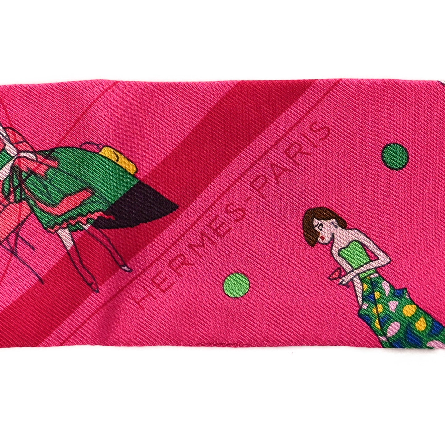 Silk Ex-Libris Les Parisie Twilly Rose Indien Vert Bleu