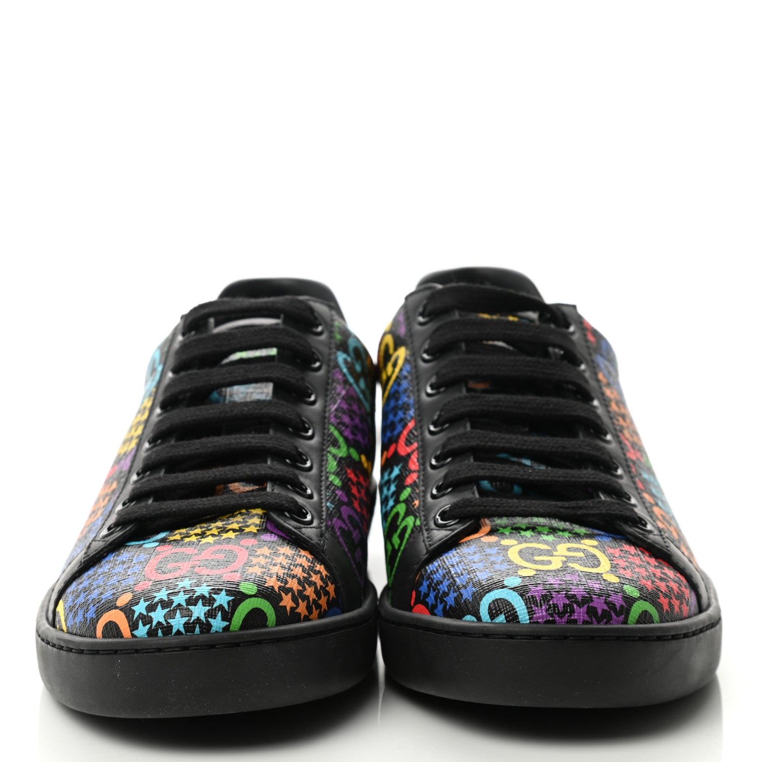 Gucci GG Supreme Monogram Psychedelic Womens Ace Sneakers 35.5 Black Multicolor 2 of 11