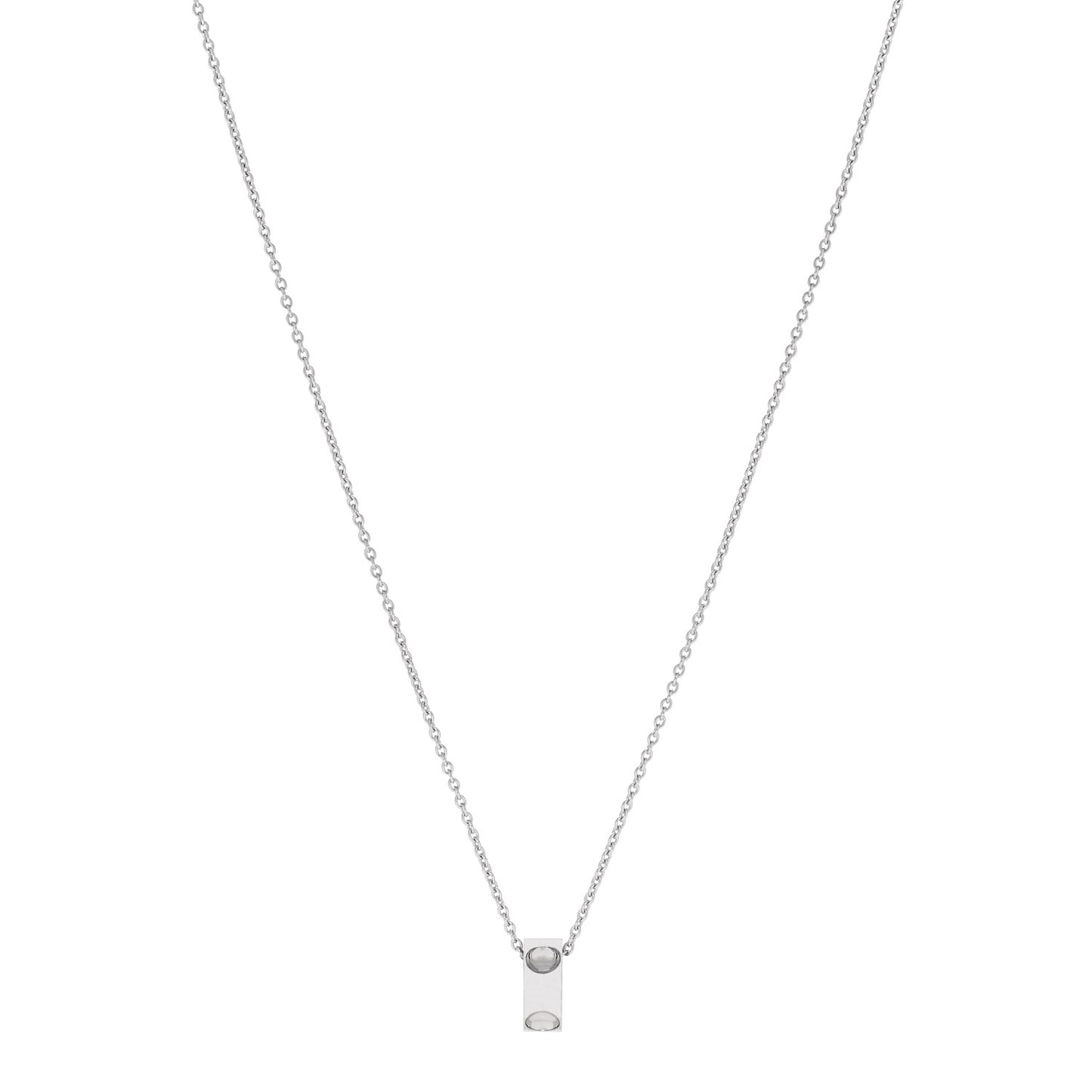 18K White Gold Empreinte Pendant Necklace