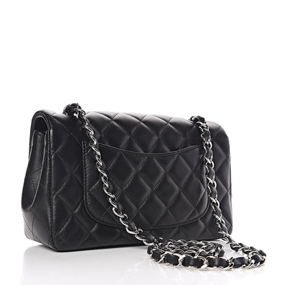 Chanel Lambskin Quilted Mini Rectangular Flap Black 3 of 9
